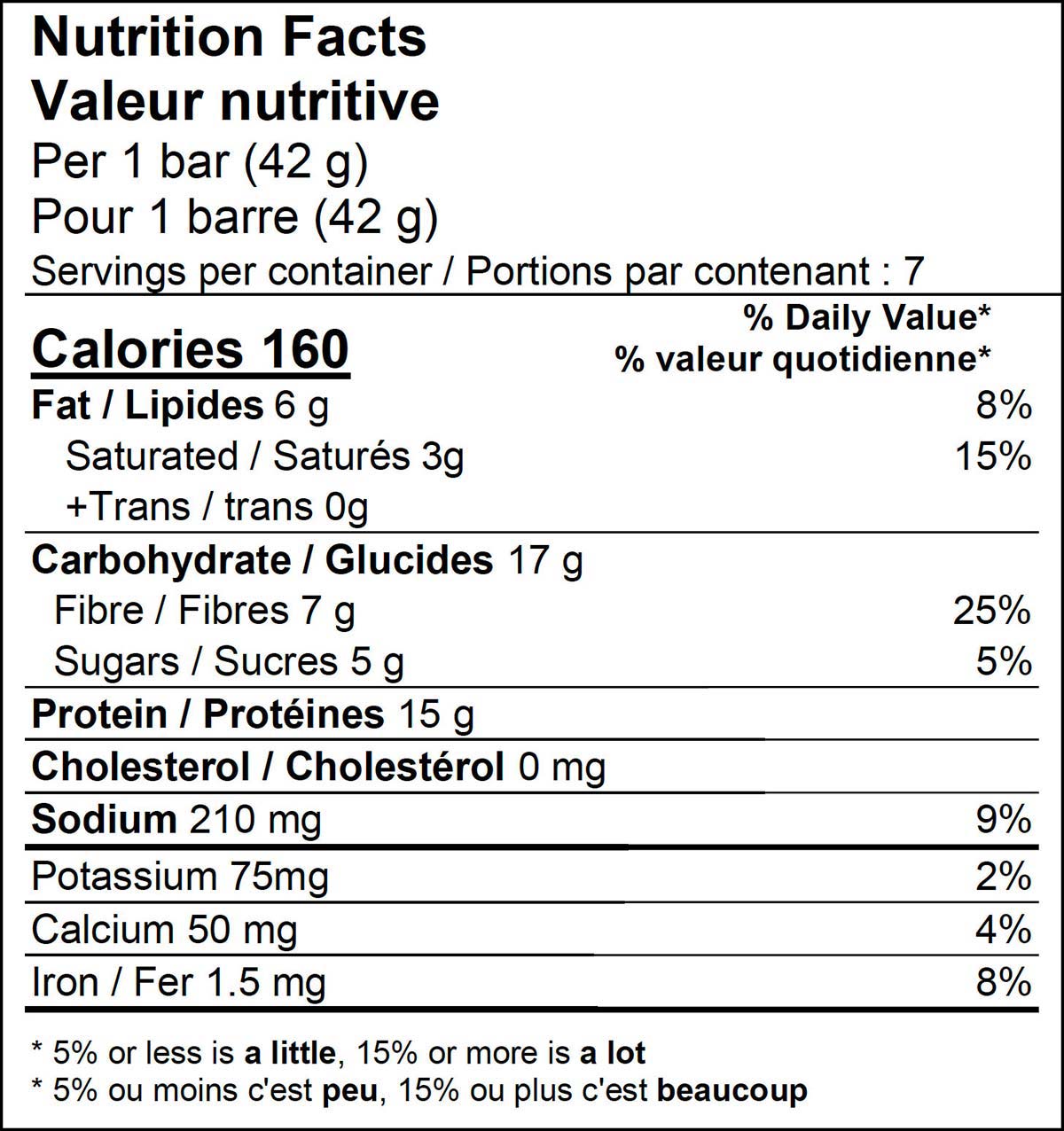 Proti-bar® Fluffy Nutter Nutritional Facts