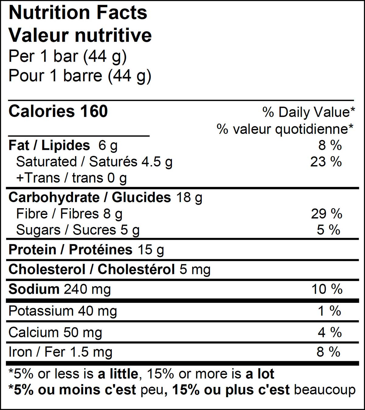 Proti-bar® Fluffy Toffee Pretzel (Sweet & Salty) Nutritional Facts